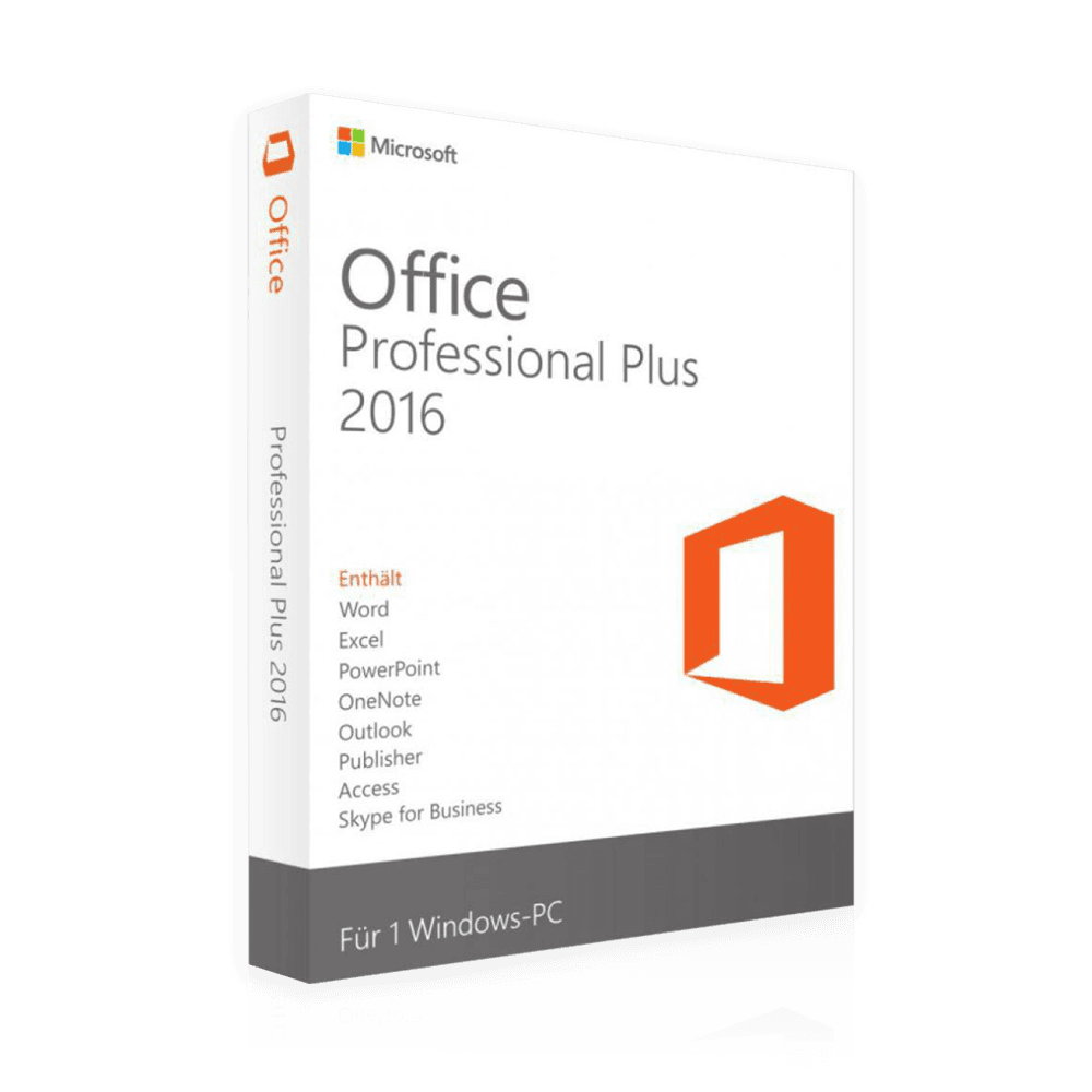 Microsoft Office 2016 Professional | Vollversion