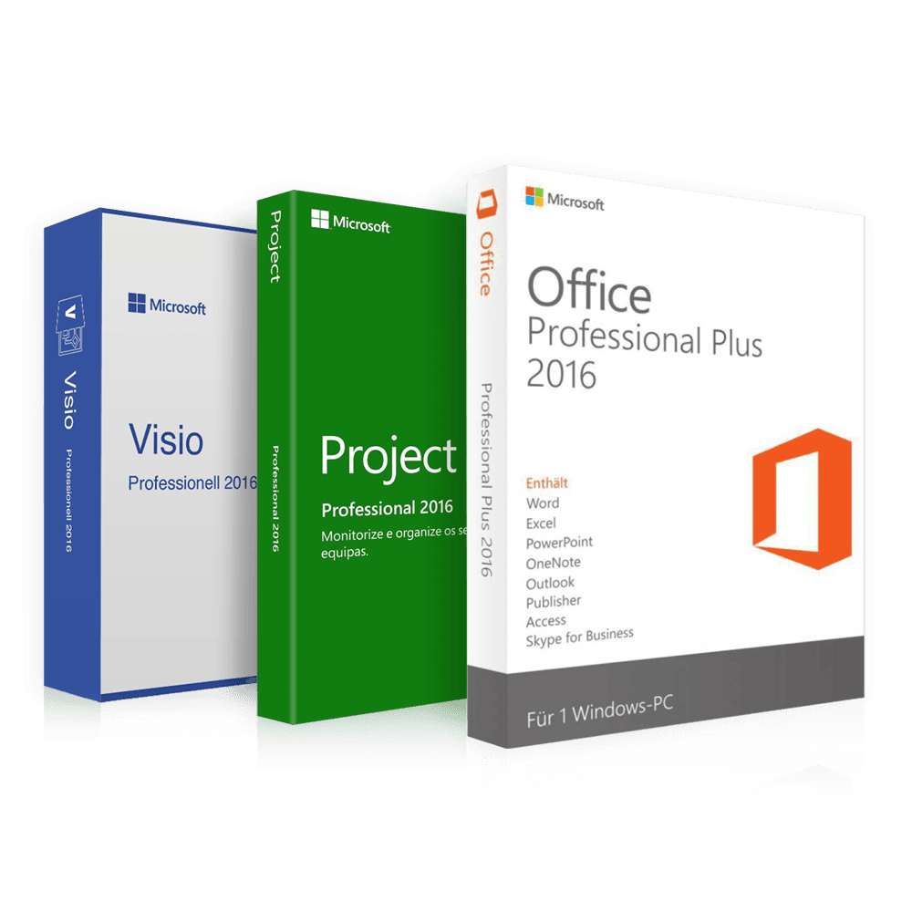 Office 2016 Professional + Visio 2016 Professional + Project 2016 Professional | Combo